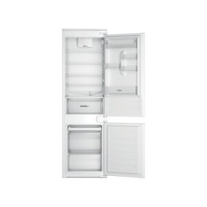 Whirlpool WHC18D011A2 beépített hűtőszekrény fagyasztóval, fehér, nyitott ajtókkal, belsővel - Beépíthető hűtőszekrény