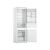 Whirlpool WHC18D011A2 built-in refrigerator with freezer, white, open doors, showing interior