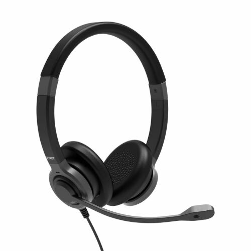 Port Designs 912001 fejhallgató és headset Vezetékes Fejpánt Iroda/telefonos ügyfélközpont USB Type-C / USB Type-A Fekete