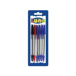Luna: Golyóstoll szett 4db kék, 1db piros, 1db fekete 128241725 - Luna