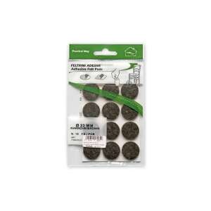 12 db 22 mm-es barna öntapadós filc alátét bútorokhoz, védje meg a padlóját - Bútorláb