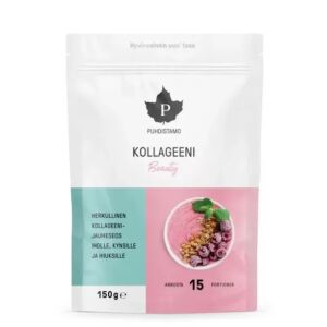 Puhdistamo Kollageeni Beauty piros bogyós ízű kollagén italpor, 150g csomagolás - Táplálékkiegészítő