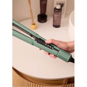 CREATE 2 az 1-ben hajvasaló és -szárító, Ceramic Air Styler Dual, nedves/száraz hajra, 5 hőmérséklet-beállítás, 3 sebesség, digitális kijelző, negatív ionok, gyors fűtés, kerámia lapok, Easy