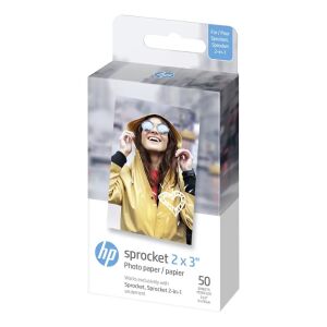 HP Sprocket 2x3'' Zink Fotopapier, 50 Blatt, kompatibel mit HP Sprocket und Sprocket 2-in-1-Druckern - Fotopapiere