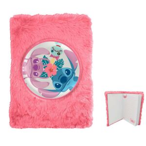 Disney Lilo és Stitch, A csillagkutya Aloha plüss A5 notesz, jegyzetfüzet