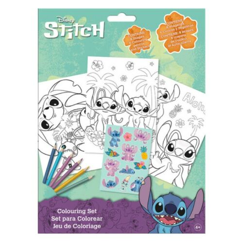 Disney Lilo és Stitch, A csillagkutya Aloha színező szett matricával