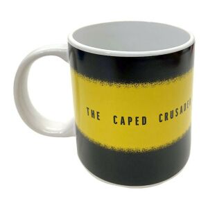 Batman Caped Crusader bögre, 325 ml, fekete és sárga mintával, porcelán - Batman