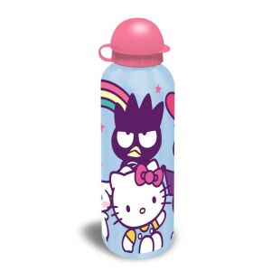 Алуминиева бутилка за вода Hello Kitty Friends 500ml с розов капак - Носител на храна и напитки