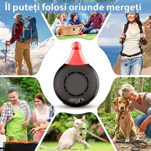 Преносим ултразвуков репелент за вредители в употреба - семейство, домашни любимци, дейности на открито - Депозит за щети