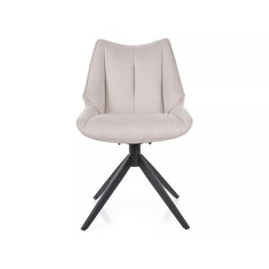 Coda Brego forgószék, világos bézs szövet, fekete váz, elülnézet - Signal