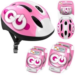 Rosa Kids Control Go Helm und Knie- und Ellbogenschützer Set, Schutzausrüstung für Kinder, Sicherheitsausrüstung für Radfahren, Rollschuhlaufen, Skateboarden - Schutzausrüstung für Fahrräder