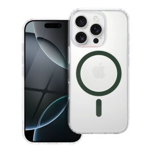 Drop Glue Farbige Ring Mag Hülle für Samsung S25 Plus, Klares Case mit Magnet Ring, Dunkelgrüner Ring - Handyhüllen