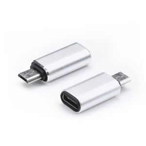 OTG átalakitó adapter (USB-C-&gt;MicroUSB), Ezüst