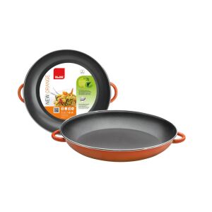 Ibili New Orange paella serpenyő, 32x5 cm, narancssárga/fekete, zománcozott acél, tapadásmentes, indukciós - Ibili