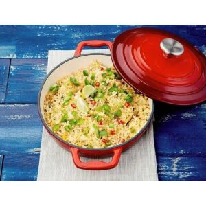 Carl Schmidt Sohn Xanten oală din fontă cu capac, roșu și alb, 25x11,5 cm, 5,5 litri, gătit orez - Carl Schmidt Sohn