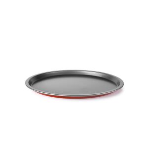 Ibili Karamel Pizzablech, Kohlenstoffstahl, Antihaftbeschichtung, 32x1,8 cm, schwarz/rot - Ibili