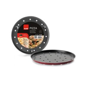 Ibili Venus perforált pizzatálca, fekete és piros, 28 cm - Ibili