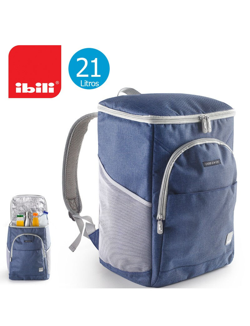 Plecak ocieplany Ibili, poliester, 28x20x38 cm, 21 l, niebieski
