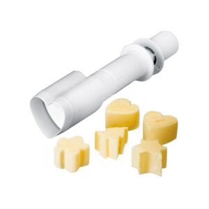 Zestaw 6 foremek do ciasta Ibili z wyrzutnikiem, stal nierdzewna/plastik, 7-10 cm, białe 136077696 - Plamienie ciastem