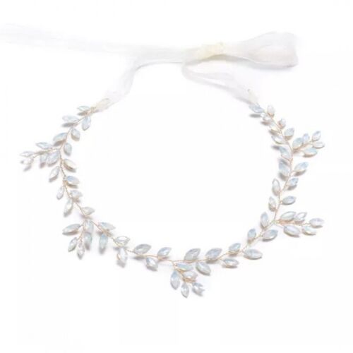 Kézzel készített hajpánt – Kompozíció kristályokkal és gyöngyökkel, Ecarla 135911642