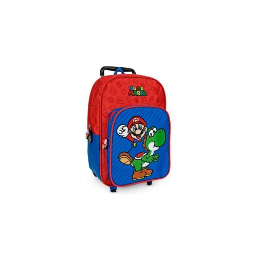 Plecak na kółkach Perletti Super Mario, 36 cm, z Mario i Yoshim