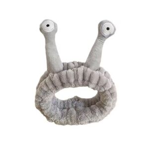 Schneckenförmiges Kosmetikstirnband – plüschig und weich, Ecarla, 20x5 cm, grau 128269561 - Ecarla