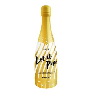 Konfettikanone in Form einer Champagnerflasche, Gold, Amscan 128269623 - Amscan