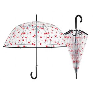 Transparenter Regenschirm mit Kirschen, Perletti, 82 cm, Kollektion Perletti Time