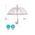 Umbrelă transparentă cu cireșe, Perletti, 82 cm, Collection Perletti Time 128269634