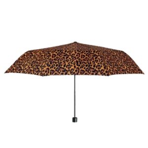 Miniaturowy parasol ręczny Perletti, wzór panterki, kolor cynamonowo-brązowy 128269637 - Perletti