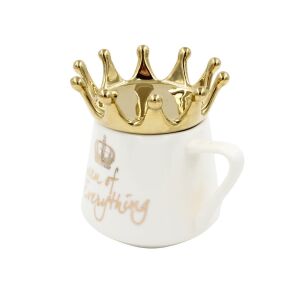 Hrnček s viečkom Queen, porcelán, 10x13x11 cm, Hoff Interieur 128269673 - Hrnčeky
