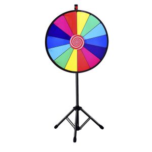 Timeless Tools Állítható magasságú nyereménykerék, színes nyereménykerék fekete állvánnyal - Timeless Tools