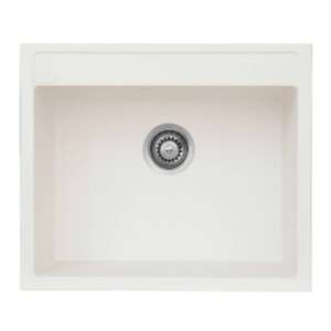 MILAN gránit mosogató, fehér, 60 x 50 cm - Építkezés & Felújítás