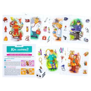 Jocul Mądre Gierki Tereferki pentru copii, 'Cine voi fi?' -  arată toate cele 6 profesii și instrumente - Puzzle 3D & Puzzle cu burete