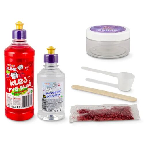 Tuban Eper Slime XL készlet, tartalmaz PVA ragasztót, aktivátort, csillámot, spatulát és tárolóedényt - Slime