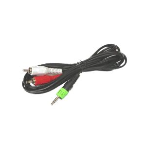 Kabel LP Jack 3.5mm - RCA (Cinch) x2 1.8m czarny (LEC-KPO2747-1,8) 128274502 - Kabel RCA