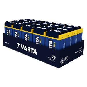 Varta Industrial 9V 6LR61 alkáli elem, 20 db, nagy teljesítmény 128275005 - Varta Elem