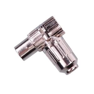 Derékszögű fém TV antenna dugó (IEC 9,52 mm hím koaxiális csatlakozó) 128275038 - Koax csatlakozó