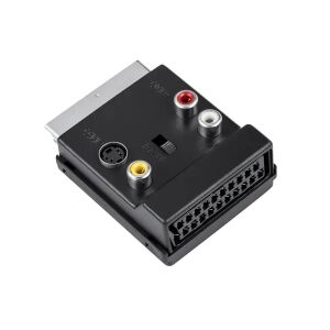 Adapter Scart wtyk-gniazdo z 3 gniazdami RCA i przełącznikiem 128275464 - Kabel Scart