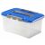 Кутия с капак и дръжка Hobby Optima 15L 37.4x28x21см прозрачна/синя 131443828