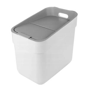 Ready to Collect 20L fehér szelektív hulladékgyűjtő kuka, Curver szemetes, fedellel, elöl nyíló, 20 literes kapacitás - Lakberendezés