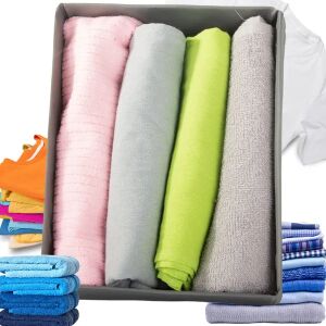 Szürke fehérnemű- és fiókrendező, 26×20×6 cm, poliészter 128277811 - Gardrób rendszerező