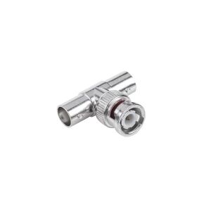 Złącze BNC T-rozgałęźnika, 1 wtyk męski – 2 gniazda żeńskie 128277864 - Konwerter BNC