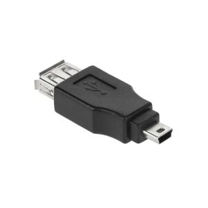 Mini USB 5-pin męski na USB-A żeński adapter, czarny 128277934 - Konwerter USB