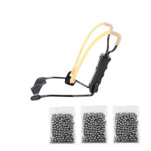 Profi Metall-Schleuder-Set mit Handgelenkstütze und 300 8 mm Kugeln, Metall, rutschfester Griff, 18 cm 128278010 - Jagd