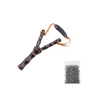 Zestaw do procy drewnianej i 100 kulek metalowych, do airsoftu i procy 10 mm, 19 cm, brązowy 128278058 - Polowanie