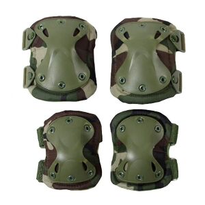 Knie- und Ellenbogenschützer-Set, DEPOX®, Nylon, Universalgröße, Camouflage 128278125 - Schutzausrüstung für Fahrräder
