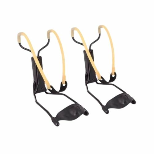 Két professzionális fém csúzli készlet csuklótámaszsal, fém, csúszásmentes fogantyú, 18 cm