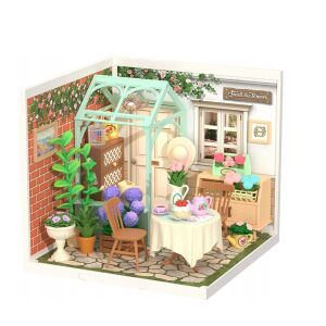 Puzzle 3D, DIY Mini Domek Kwitnący Ogród Herbaciany, plastik, RolIfe, 151 elementów