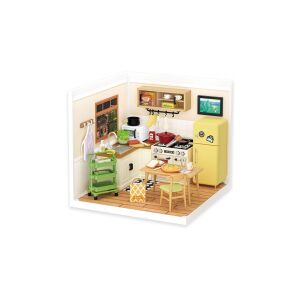 Zusammengebautes RolLife Happy Meals Kitchen DIY Mini House 3D-Puzzle - Puppenhaus